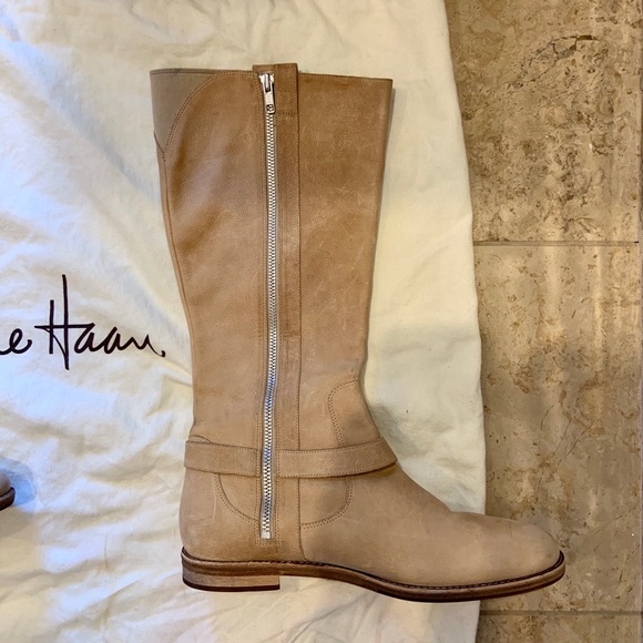 Cole Haan Tan Tall Riding Boots - Picture 2 of 4